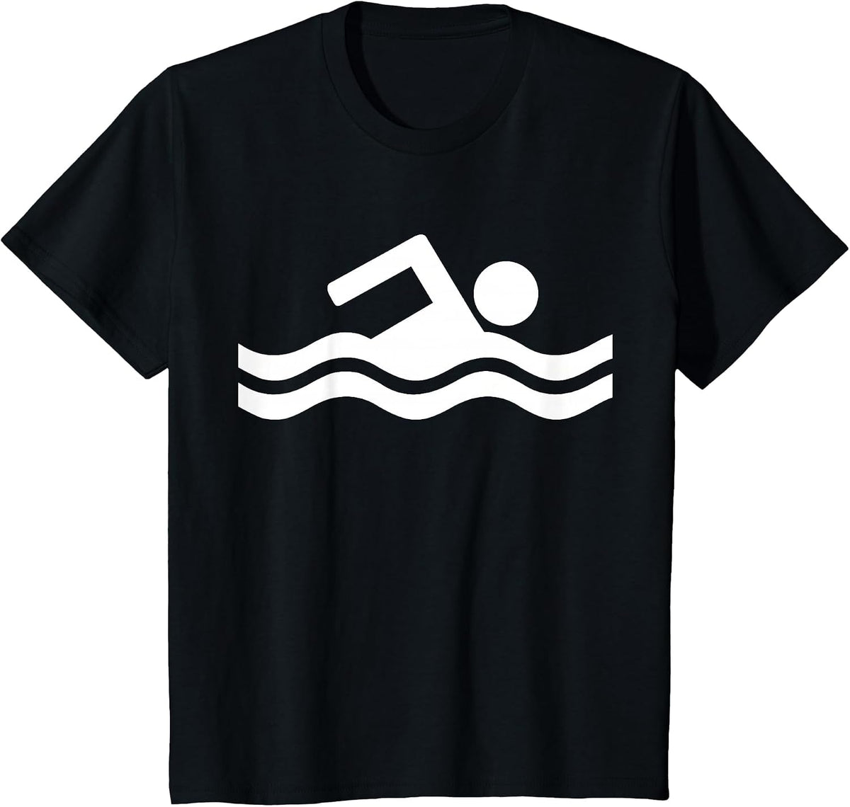 Swimming Symbol T-Shirt - Black
