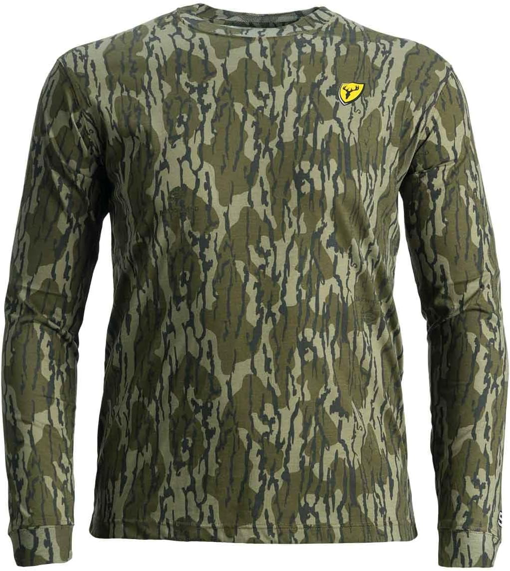 SCENTBLOCKER Fused Cotton Lightweight Long Sleeve Camo Hunting Shirt - Mossy Oak Bottomland Original