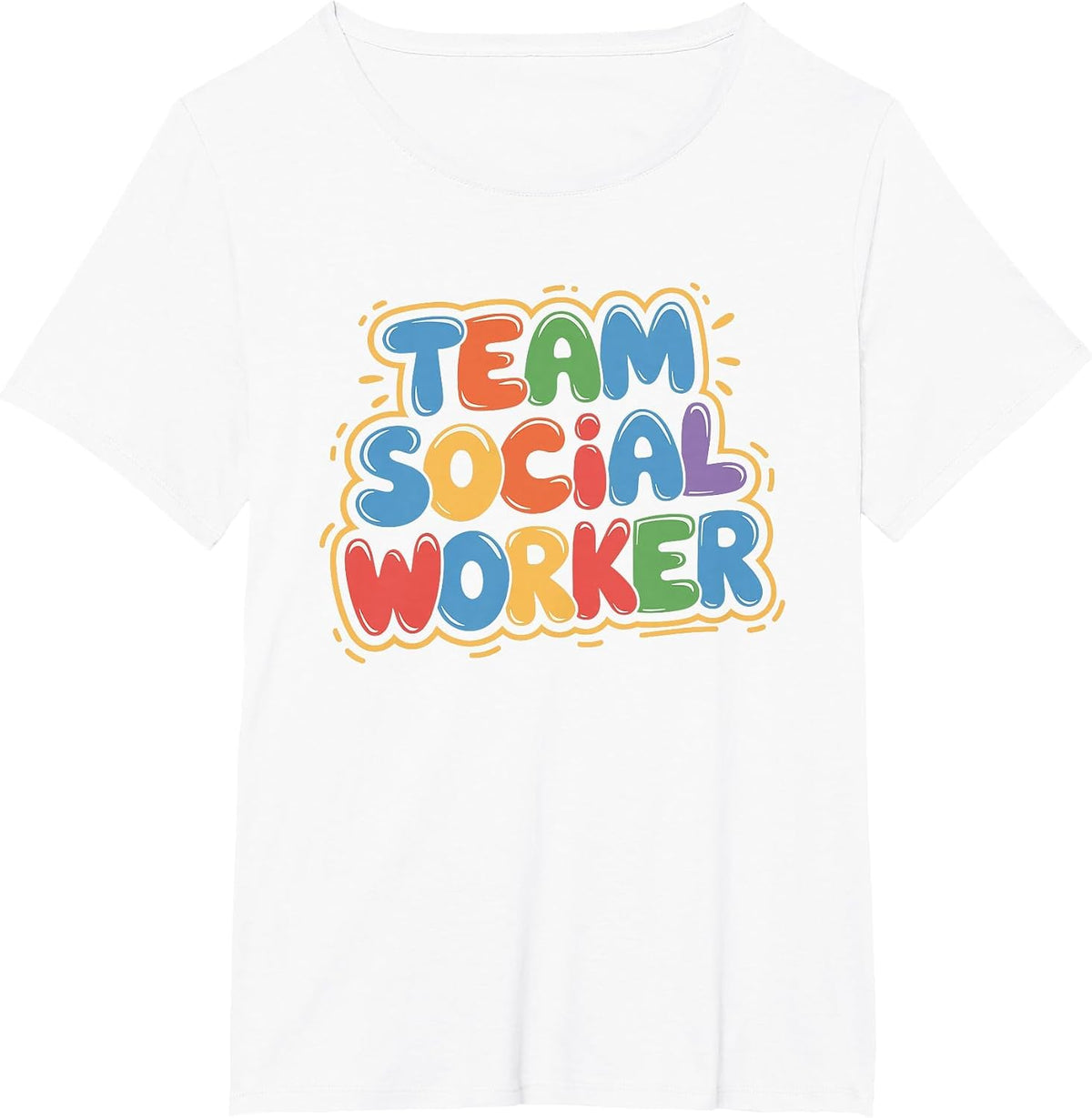 Team Social Worker, School Social Work and Caseworker Squad T-Shirt - White