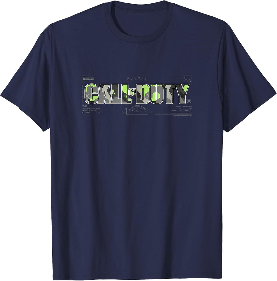 Call of Duty: Modern Warfare 2 Camouflage Logo T-Shirt - Navy Blue