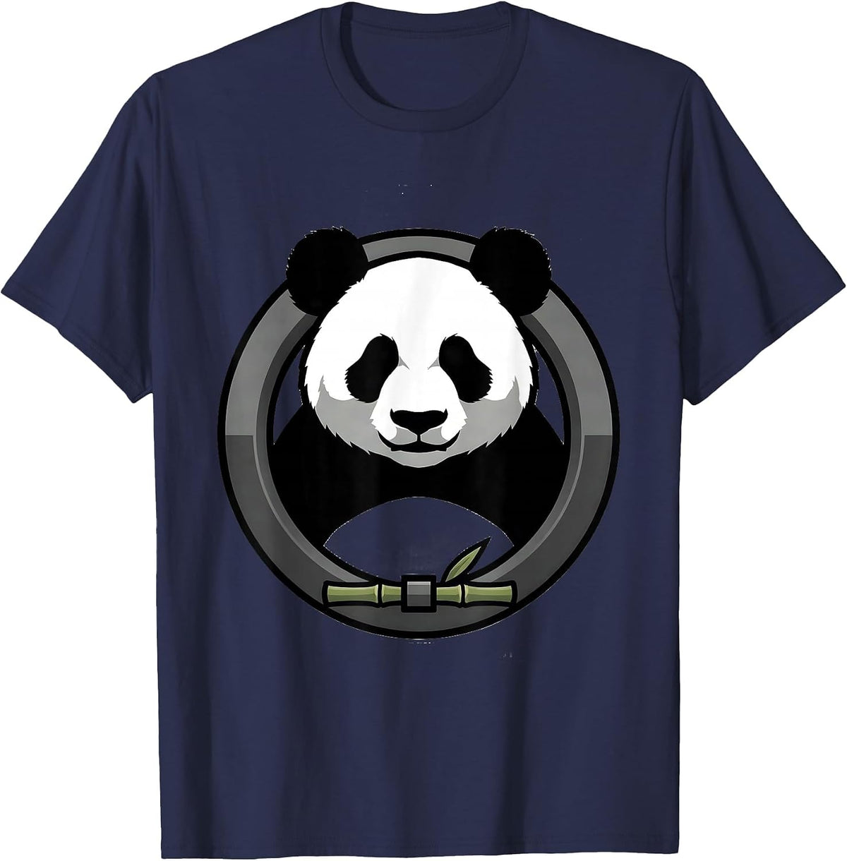 Panda Head Costume Novelty Humor Animal Lover T-Shirt - Navy Blue