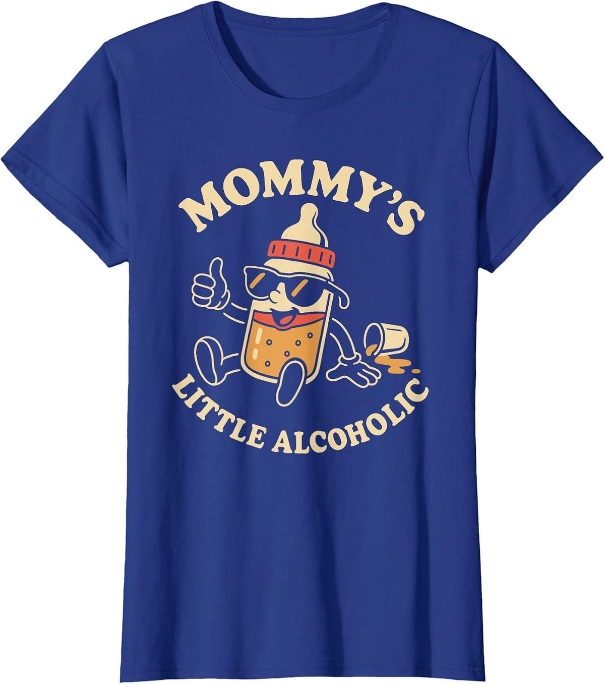 Mommy's Little Alcoholic Funny Drinking Drunk Alcohol Joke T-Shirt - Royal Blue