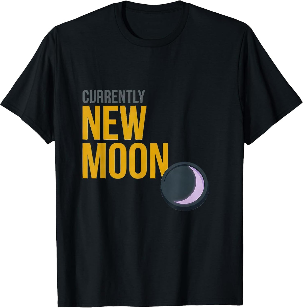 Men's Currently New Moon Astronomy Celestial Vintage T-Shirt - Black
