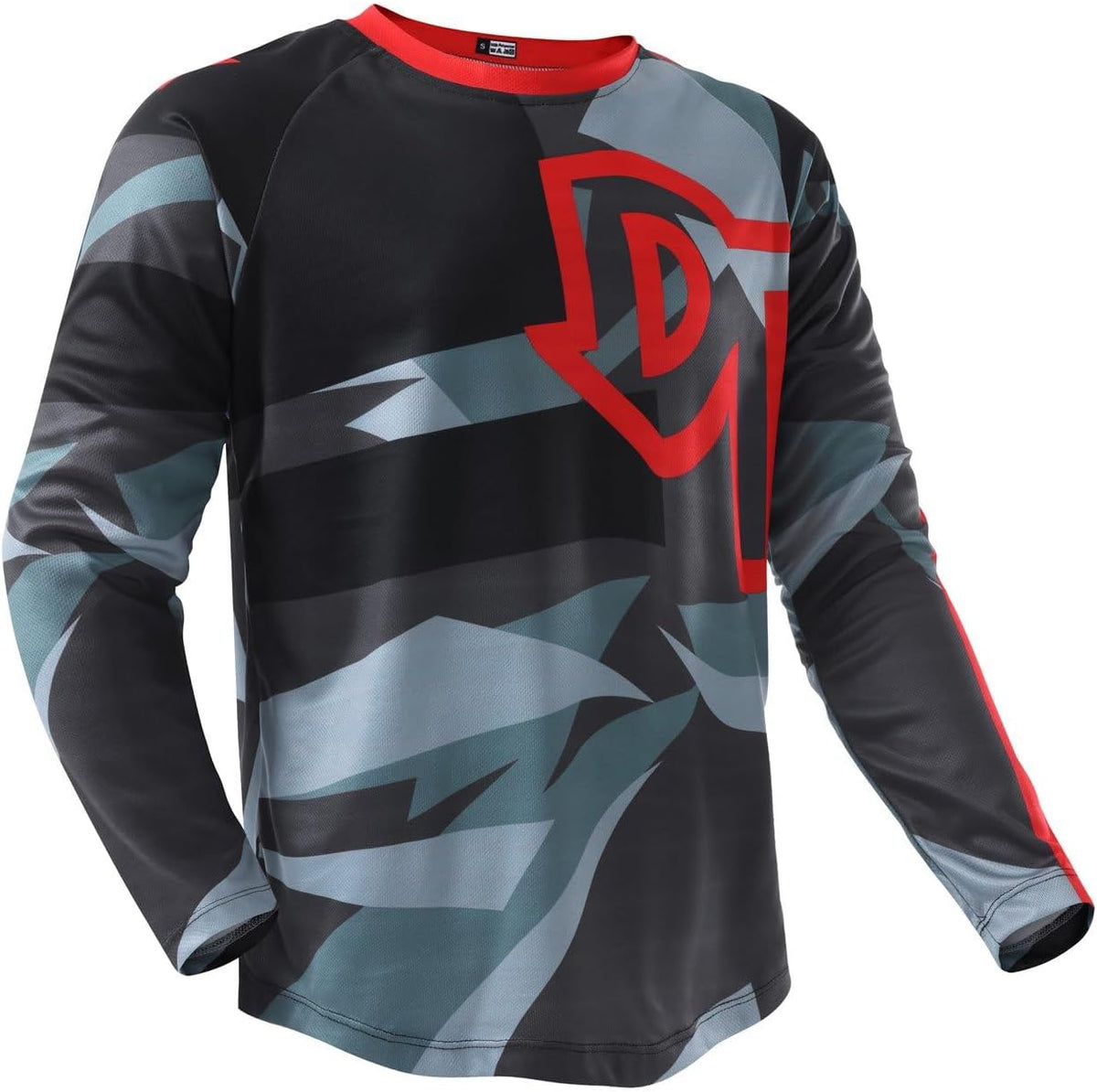 Men's Cycling Bike Jersey Long Sleeve Mountain Bicycle Biking MTB T Shirt | Moisture Wicking | Breathable | Quick Dry | - Red