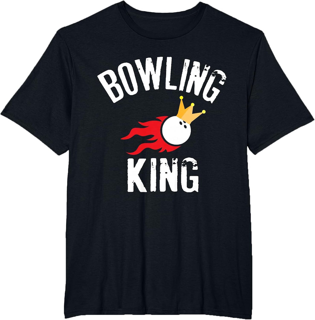 Bowling King Funny Quote for Dads Bowlers T-Shirt - Black