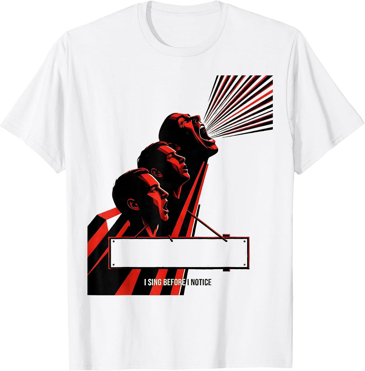 Men's I Sing Before I Notice Constructivist Choir Singer Humor T-Shirt - White