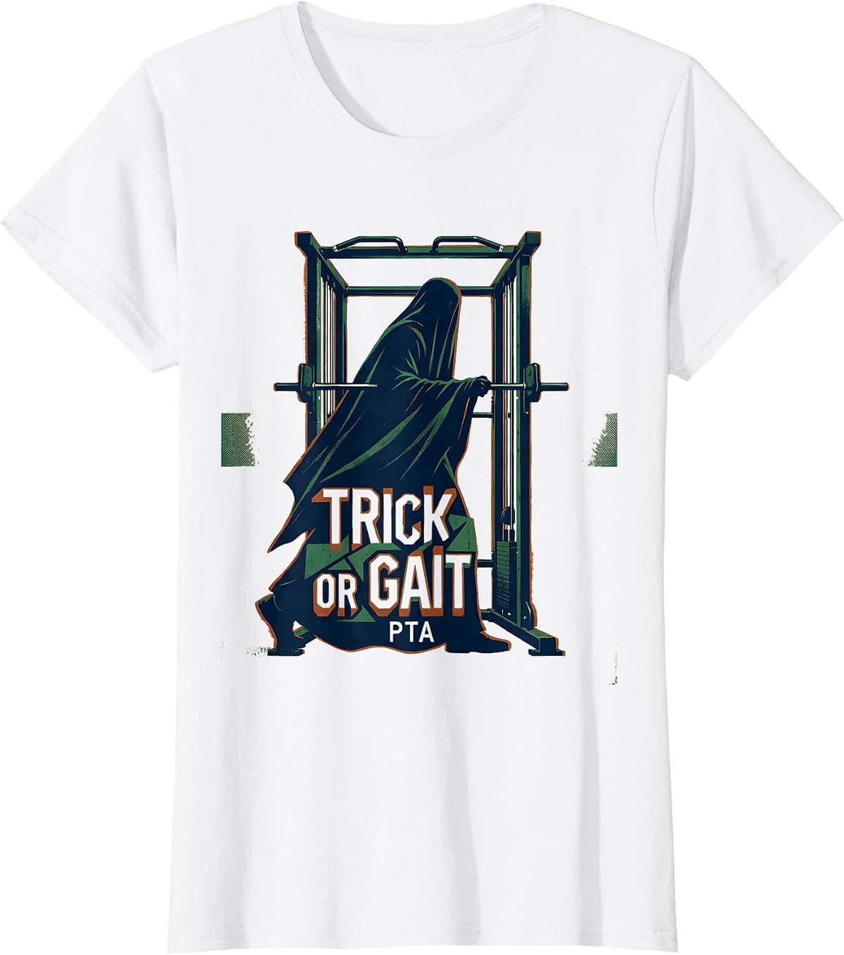 Trick Or Gait PTA Vintage Halloween Physical Therapy Team T-Shirt - White