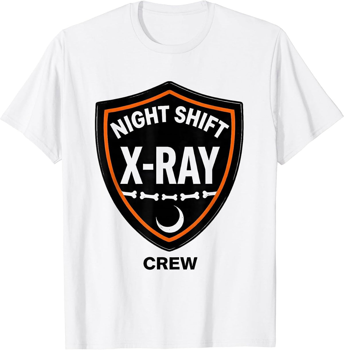 Men's Night Shift X-Ray Crew Funny Radiology Tech Halloween T-Shirt - White