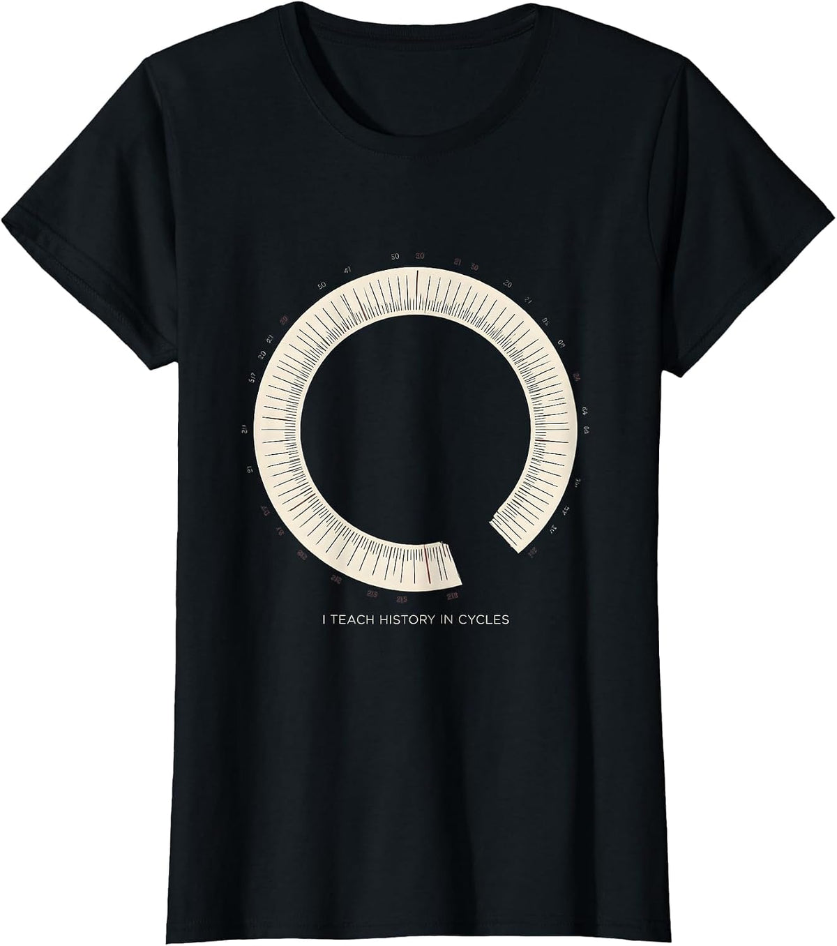 Women's I Teach History In Cycles Funny History Teacher Back T-Shirt - Black