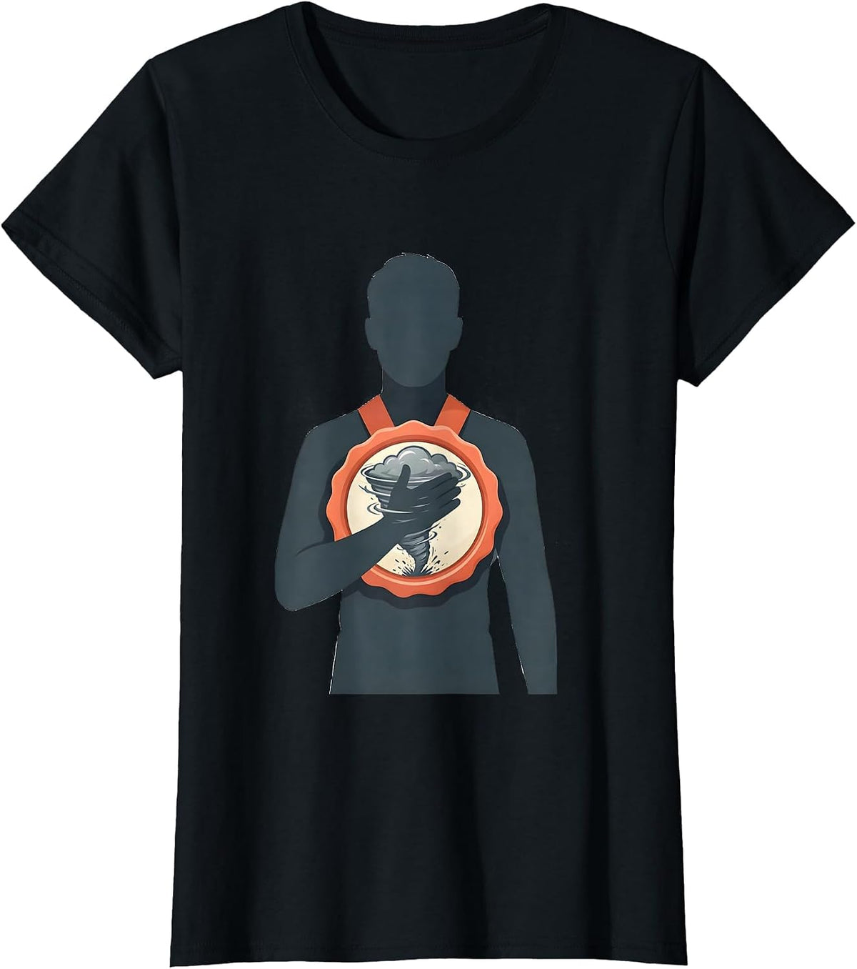 Tornado Badge Storm Chaser Meteorology Enthusiast T-Shirt - Black
