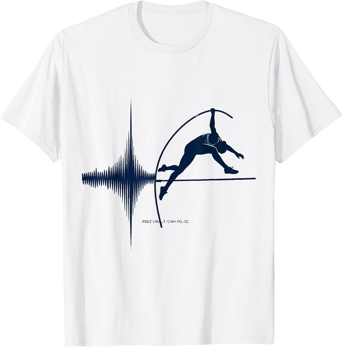 Men's Pole Vault Is My Pulse Sport Athlete Humor T-Shirt - White