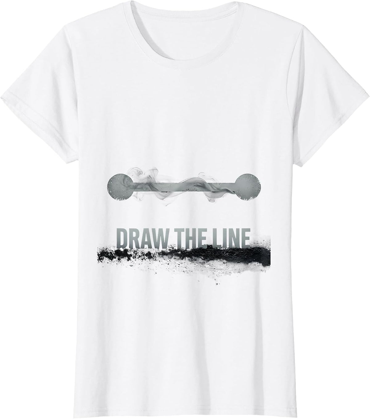 Women's Draw The Line Funny Math Teacher Math Nerd Humor T-Shirt - White