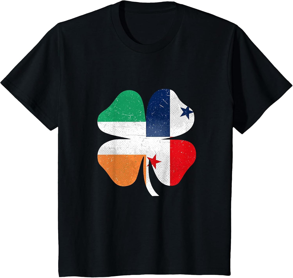 Panamanian Irish Shamrock Panama Ireland St. Patrick's Day T-Shirt - Black