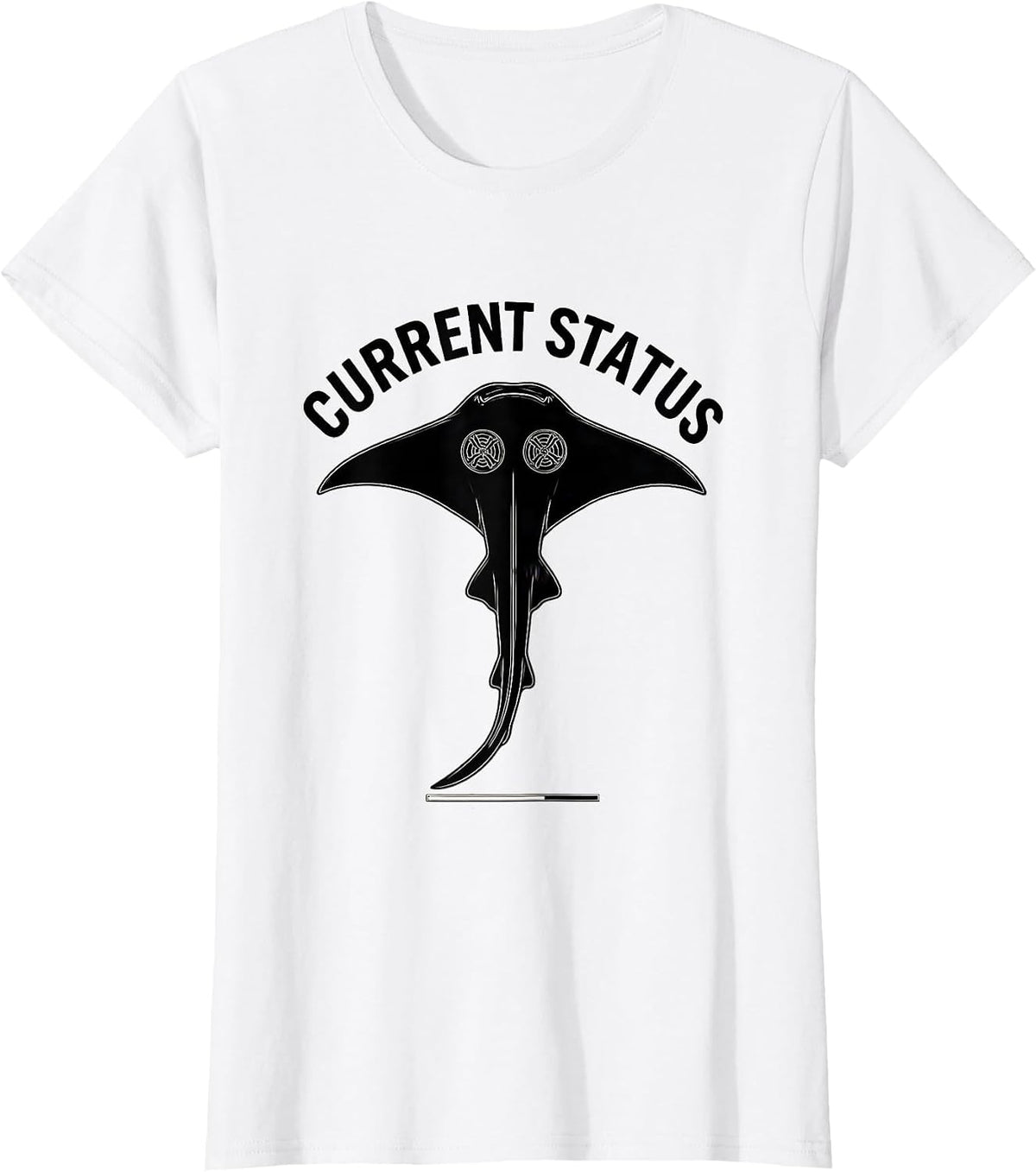 Current Status Funny Shark Lover Ocean Wildlife Humor T-Shirt - White