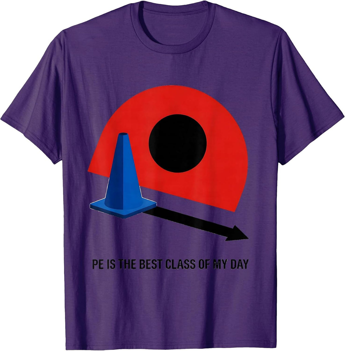 Men's PE Is The Best Class Of My Day Bauhaus Modernist PE Teacher T-Shirt - Purple