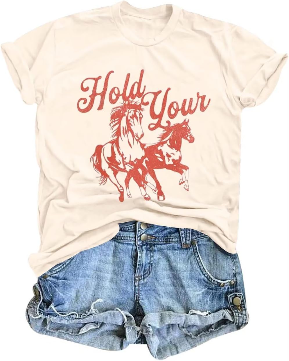 Country Music Cowgirl T Shirt for Women Western Country Graphic Tee Tops Boots Wildflowers Rodeo Outfit Shirts - Apricot2