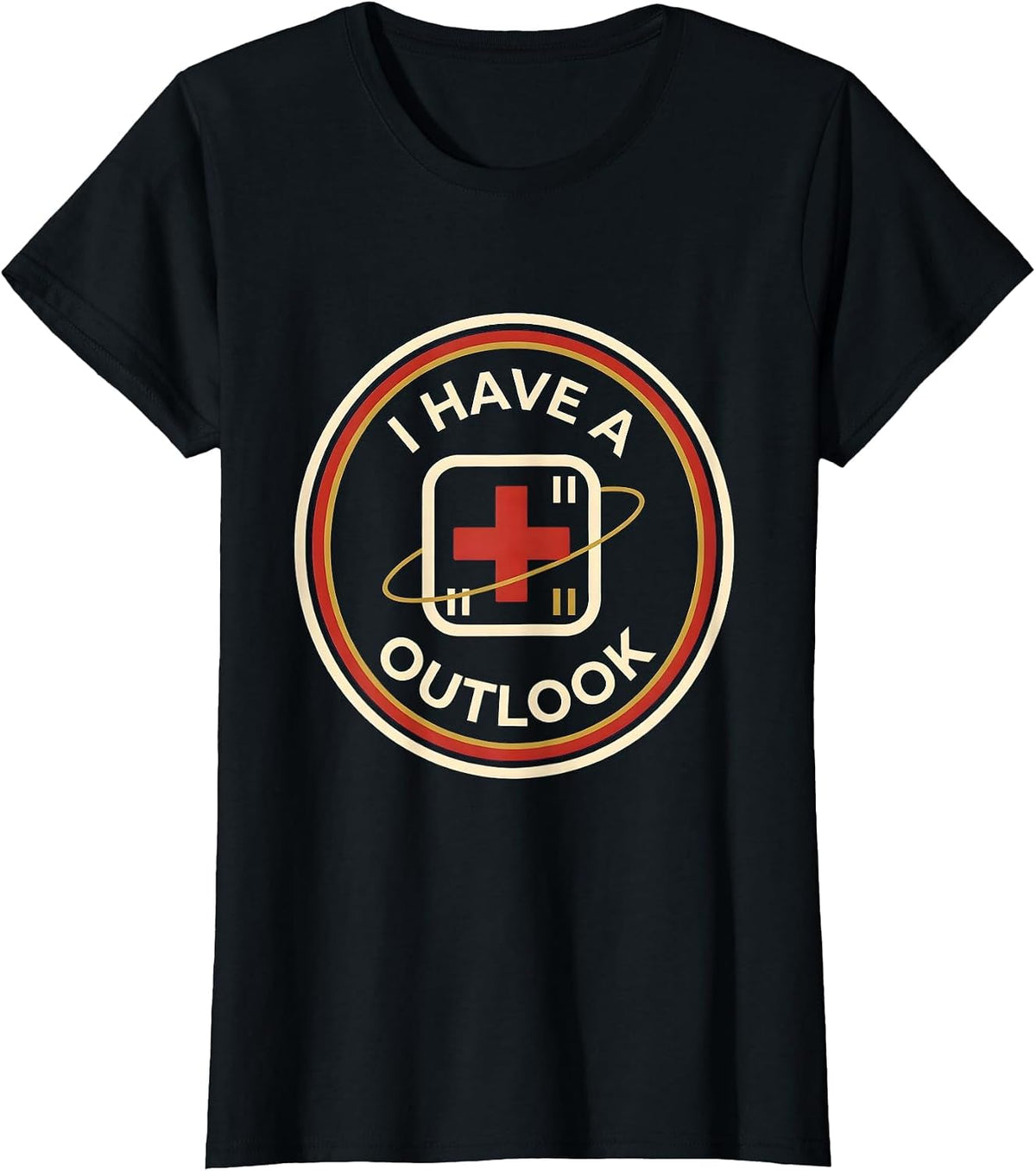 I Have A Positive Outlook Funny Science Chemistry Teacher T-Shirt - Black