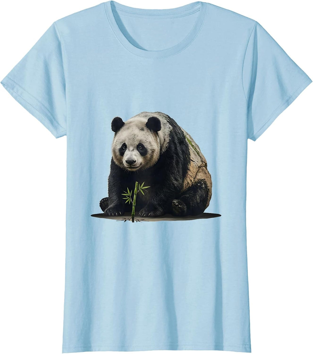 Monument Panda Cute Animal Lover Retro Novelty Gift T-Shirt - Baby Blue