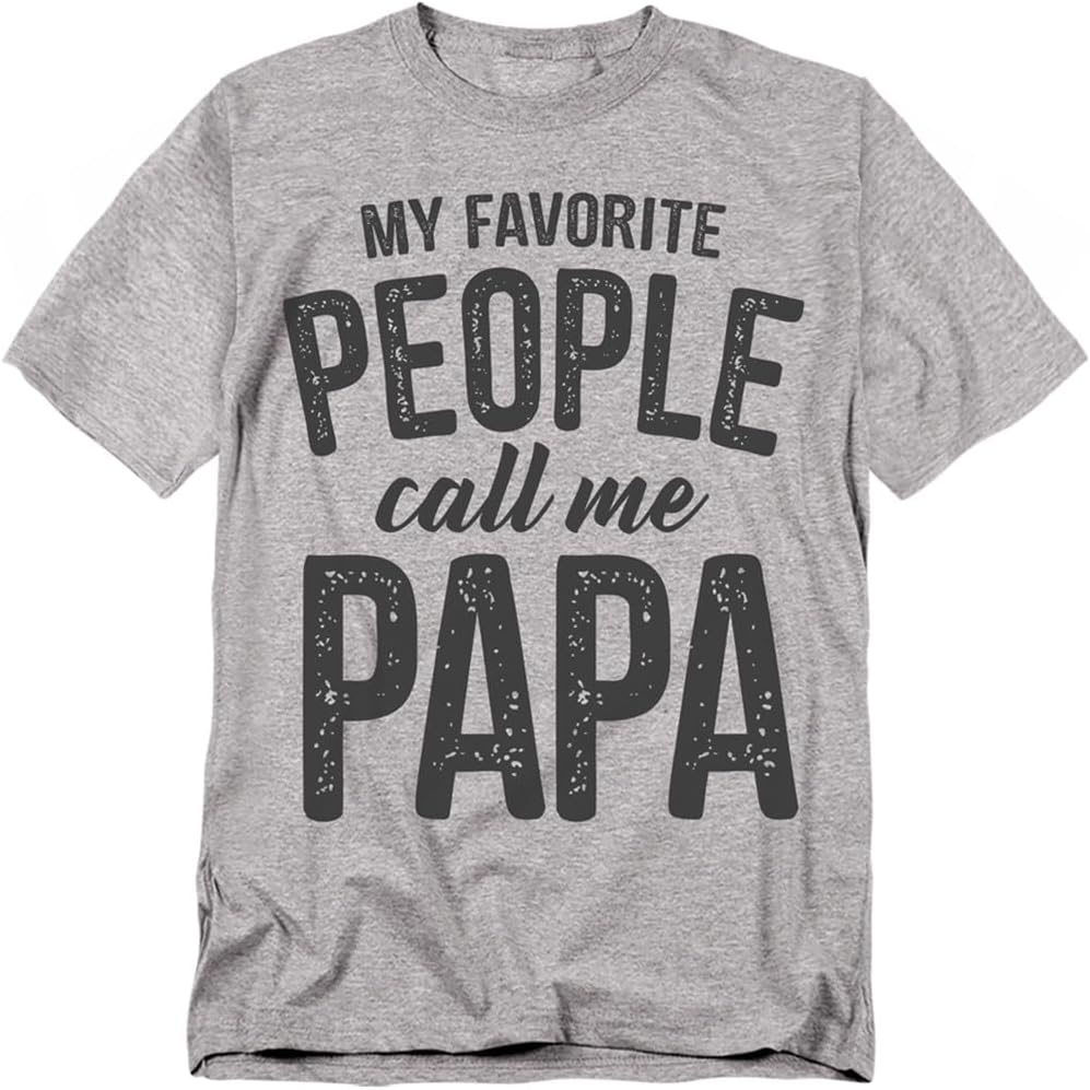 People Call Me Papa T Shirt – Funny Grandparent Pride Tee for Men, Unisex - Athletic Heather
