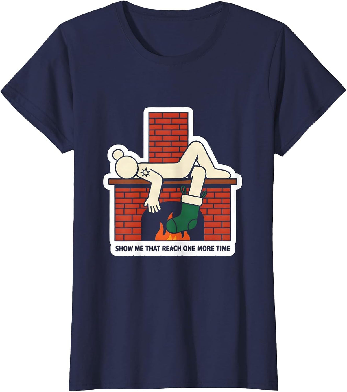 Women's Show Me That Reach One More Time Funny Physical Therapist T-Shirt - Navy Blue