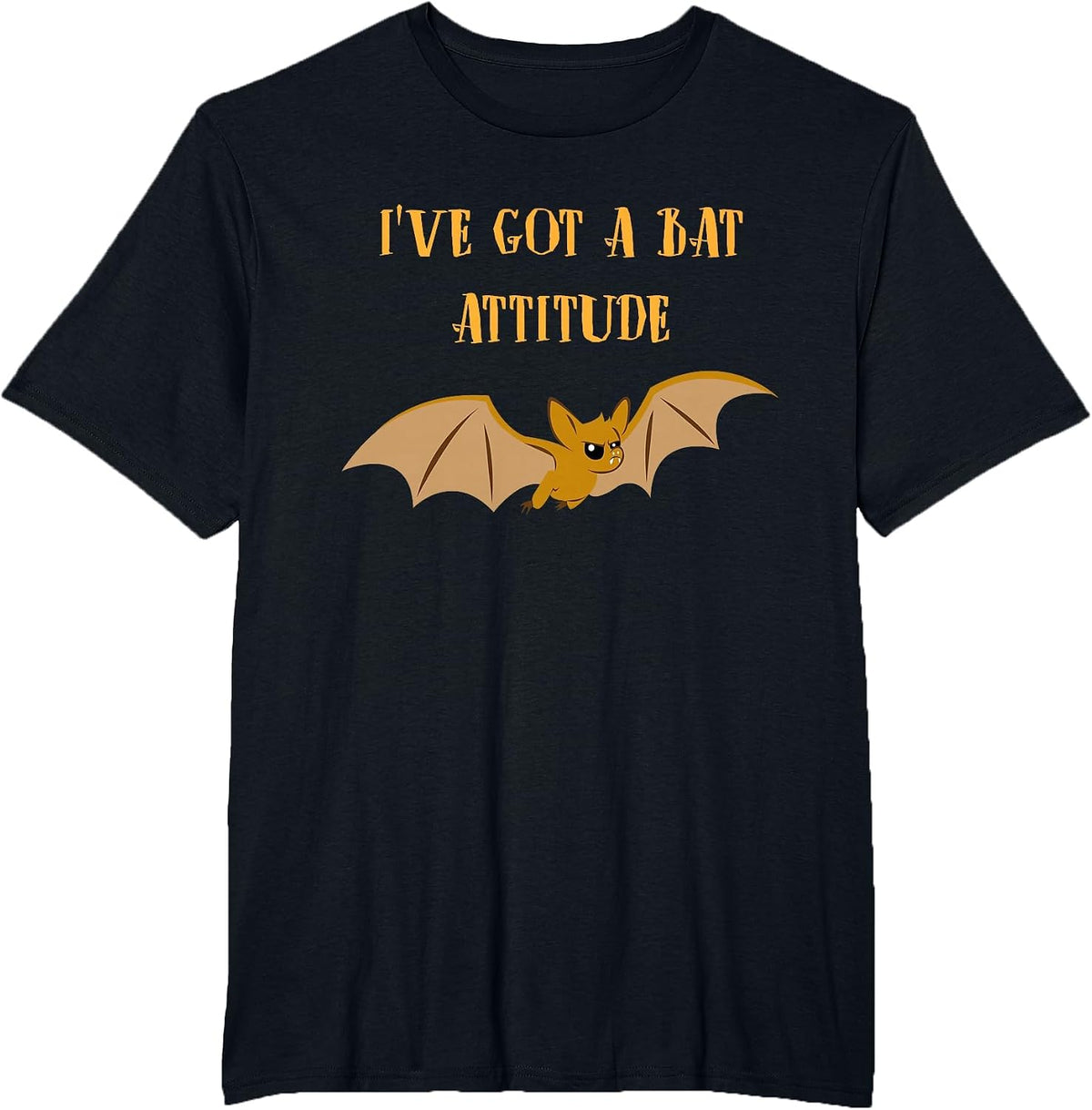 Halloween I've Got A Bat Attitude Funny Kids T-Shirt - Black