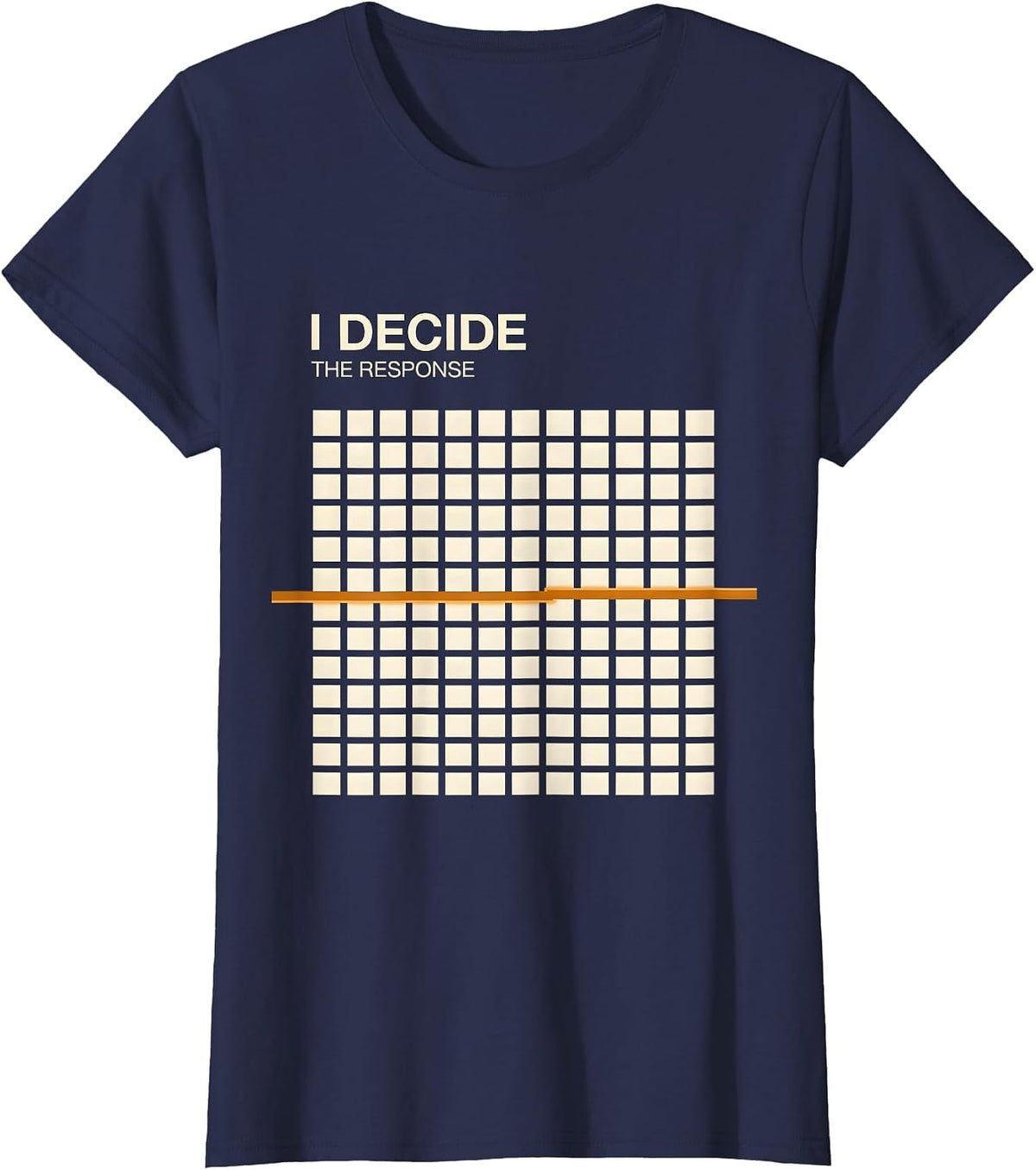 Women's I Decide The Response Stoic Philosophy Quote Marcus Aurelius T-Shirt - Navy Blue