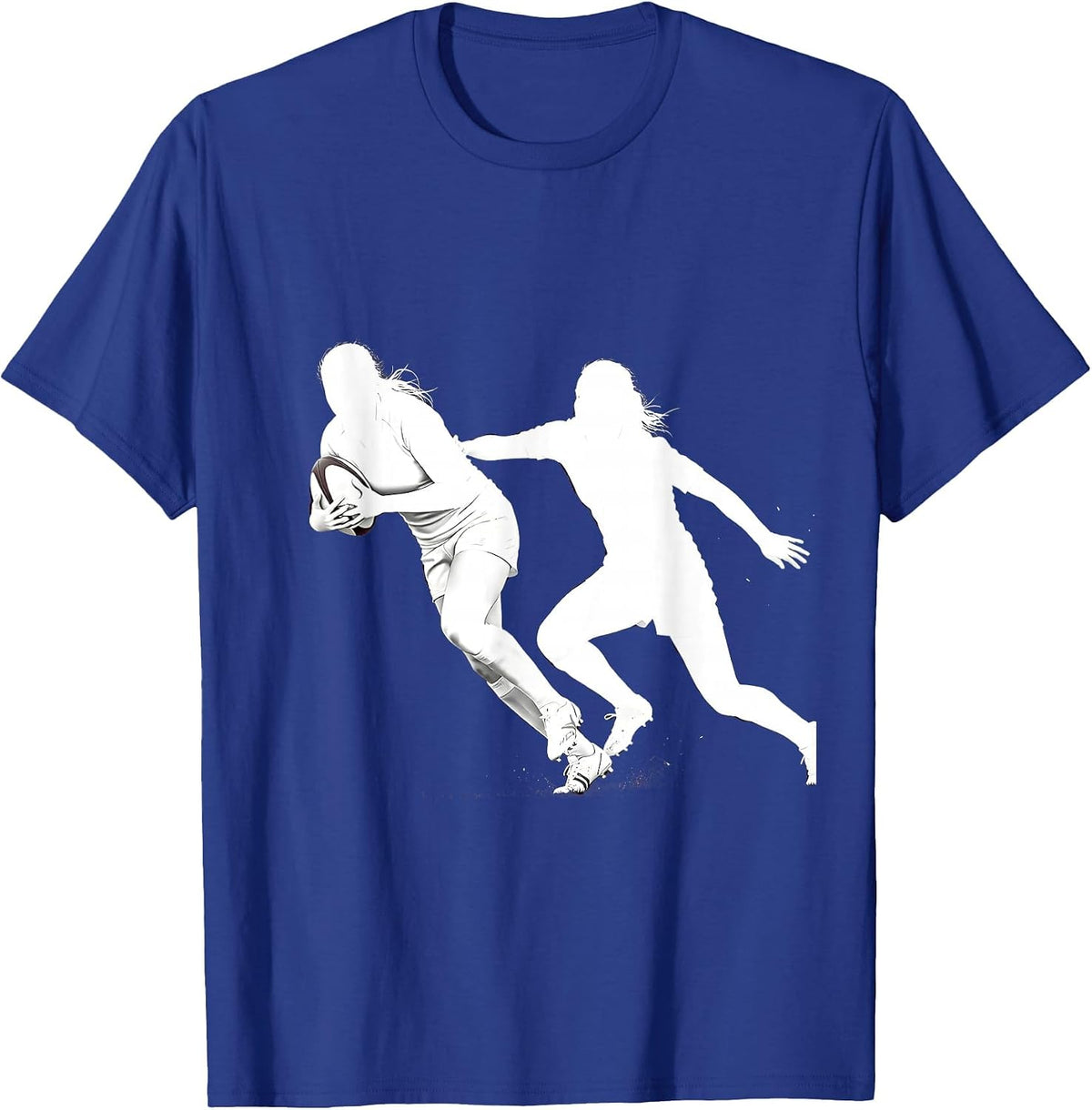 Rugby Side-Step Graphic Tee - Evade and Score T-Shirt - Royal Blue