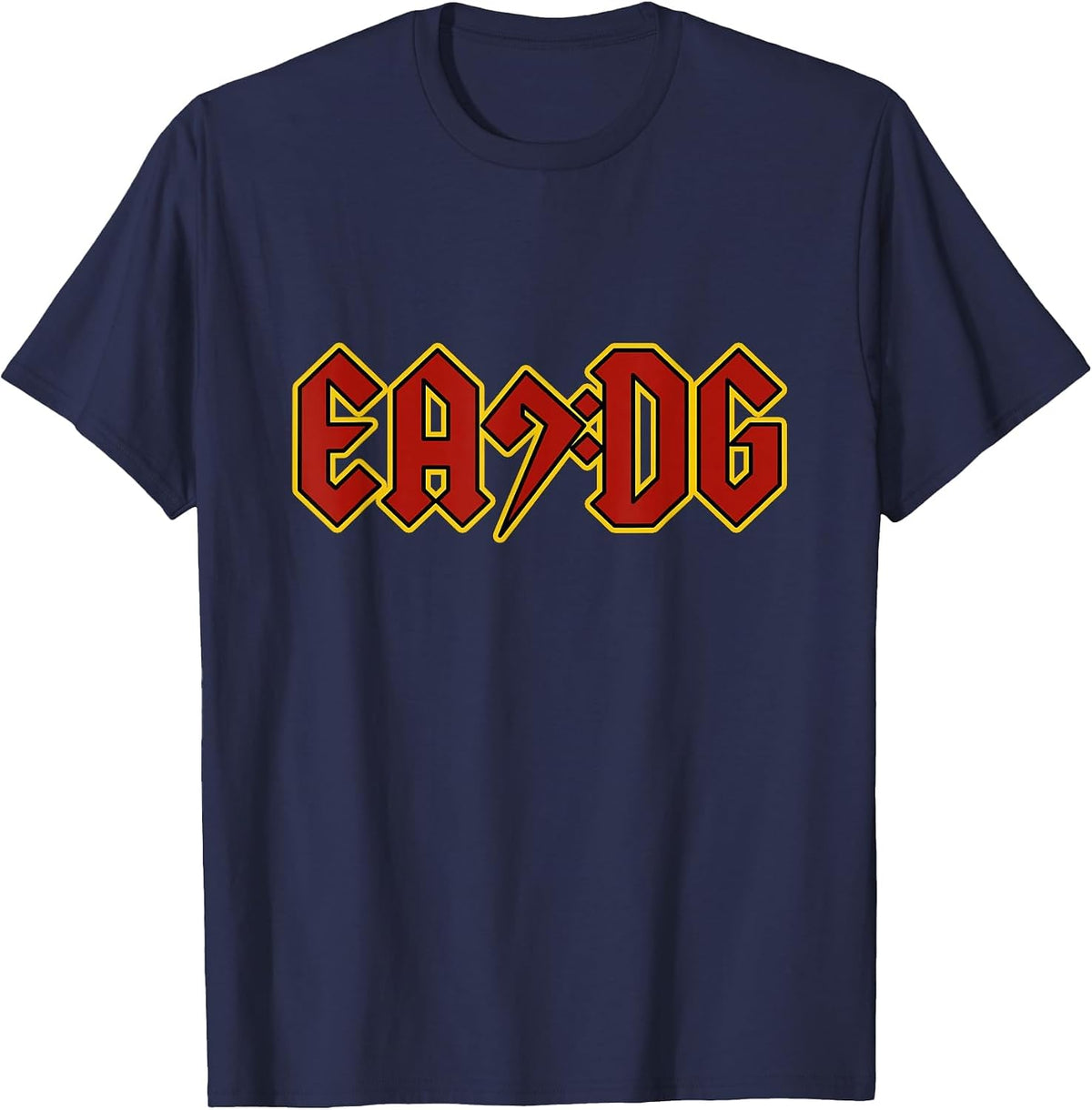 Bass Guitar EADG Bass Clef for Bassist T-Shirt - Navy Blue