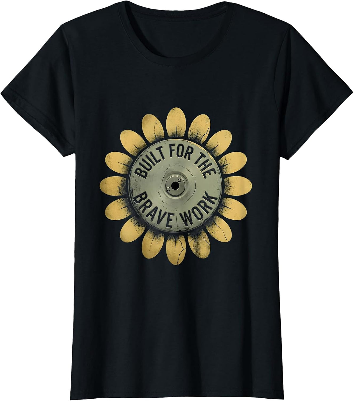 Built for the Brave Work Social Worker Design T-Shirt - Black