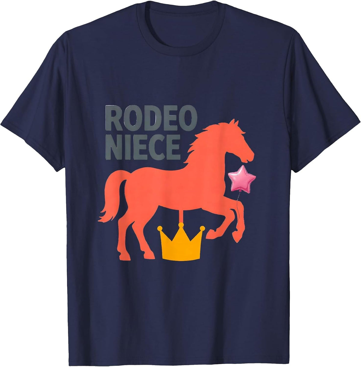 Rodeo Niece Pink Boots Coquette CowGirl Birthday Party T-Shirt - Navy Blue