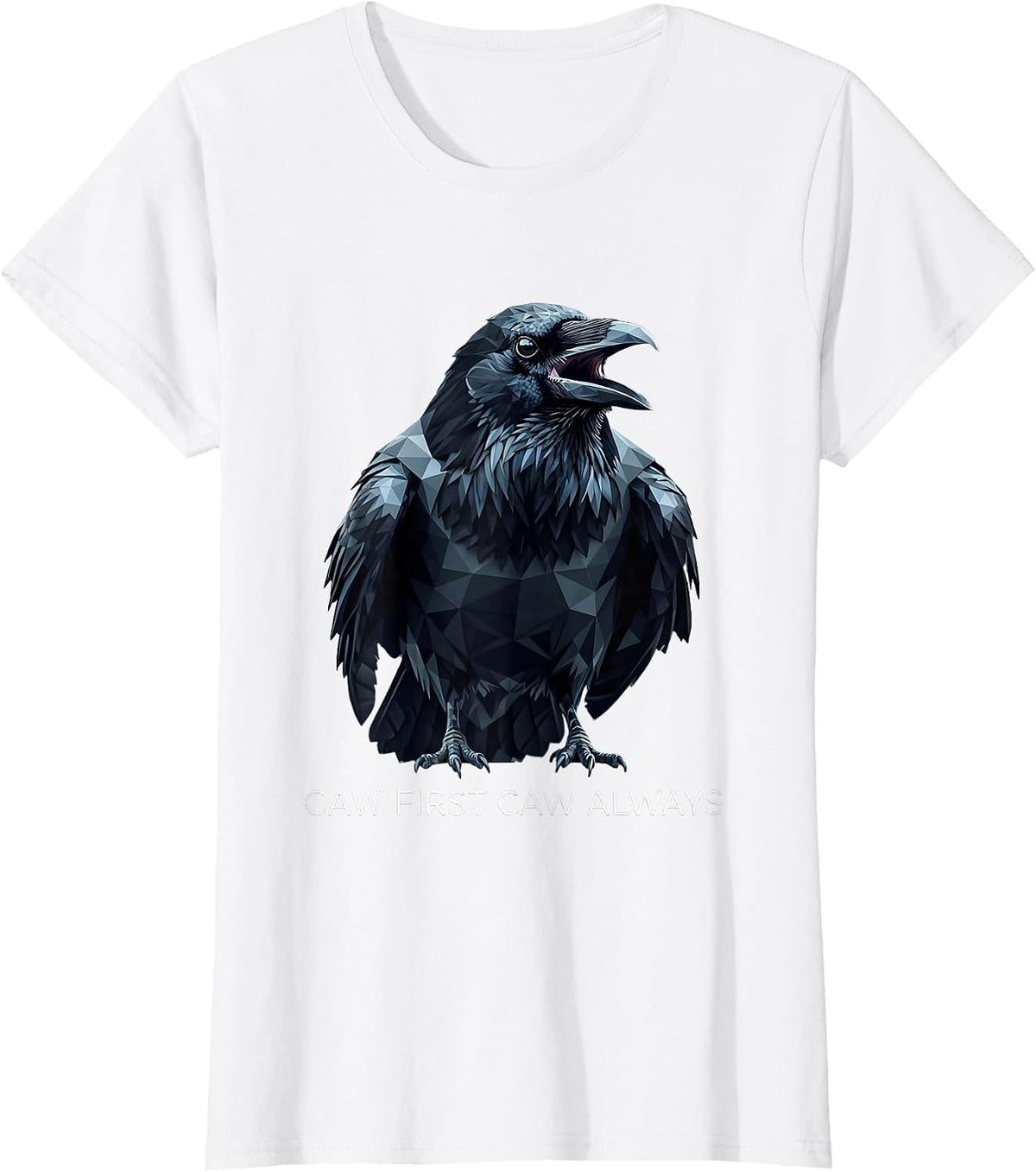 CAW First CAW Always Crow Lover Design T-Shirt - White