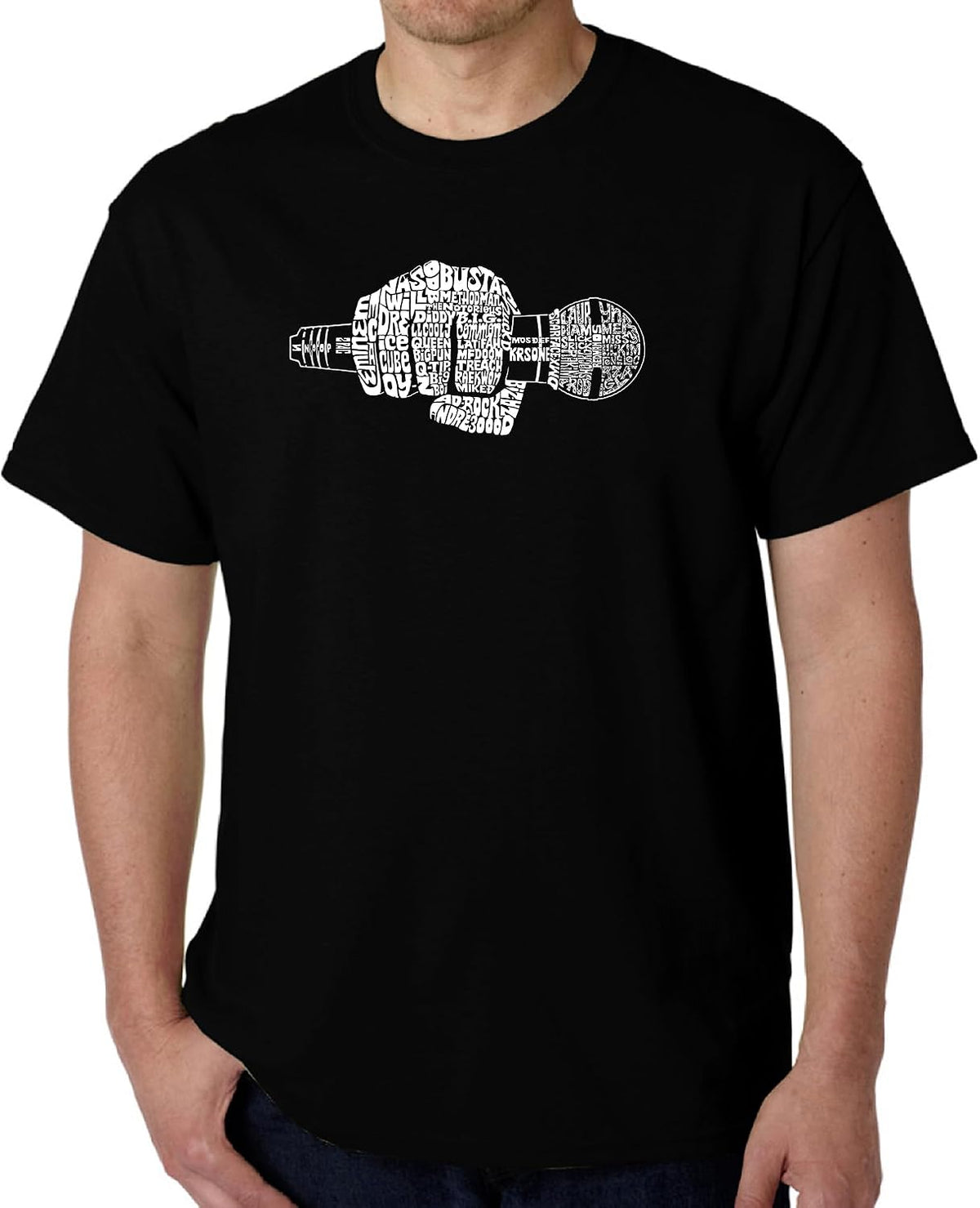 90's Rappers - Men's Word Art T-Shirt - Black