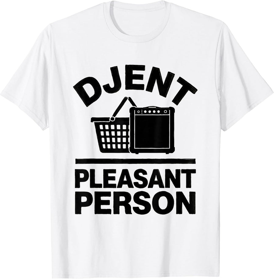 Men's Djent Pleasant Person Funny Heavy Metal Fan Metalhead Humor T-Shirt - White