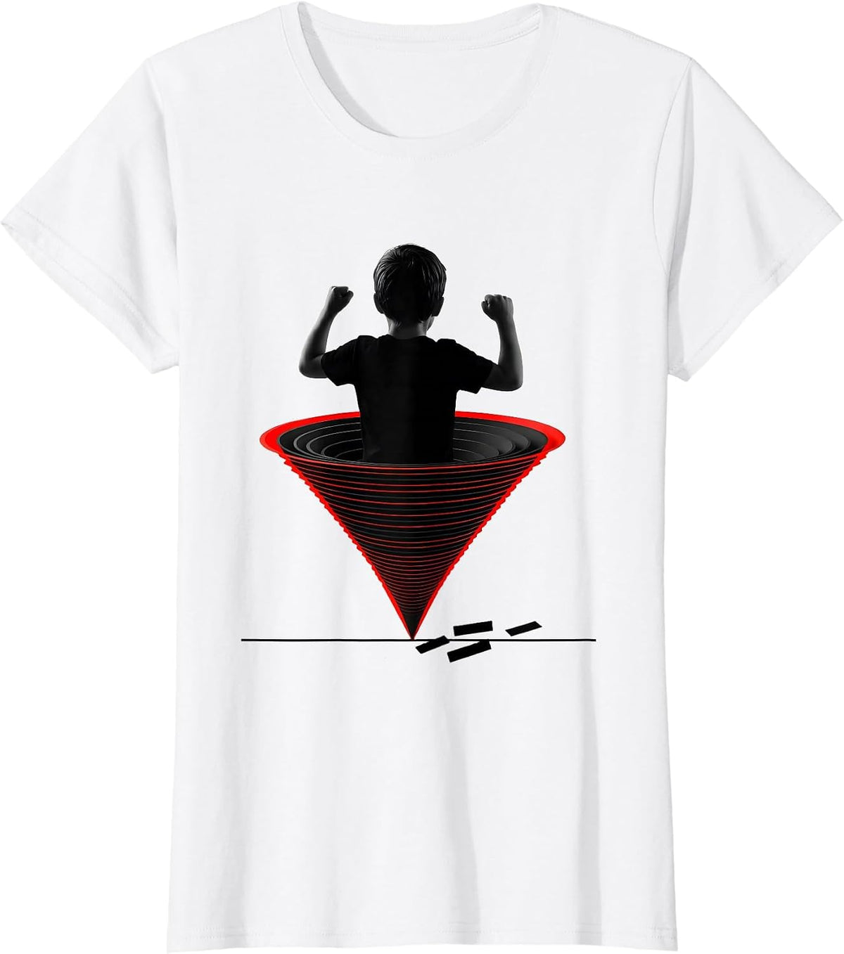 Running Child Tornado Storm Chaser Meteorology Humor T-Shirt - White