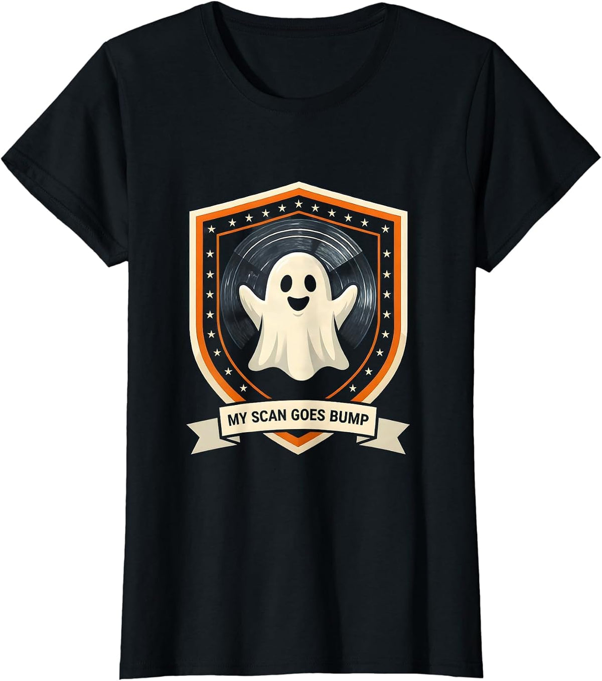 Women's My Scan Goes Bump Funny Ultrasound Tech Sonographer T-Shirt - Black