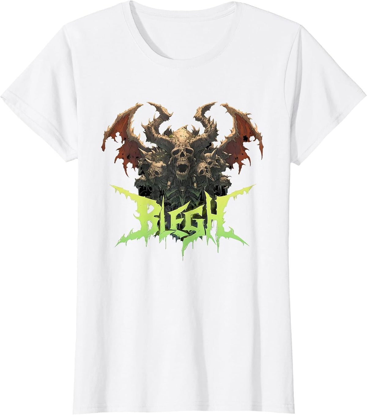 Blegh | Heavy Hardcore Metal Music | Metalcore Scream T-Shirt - White