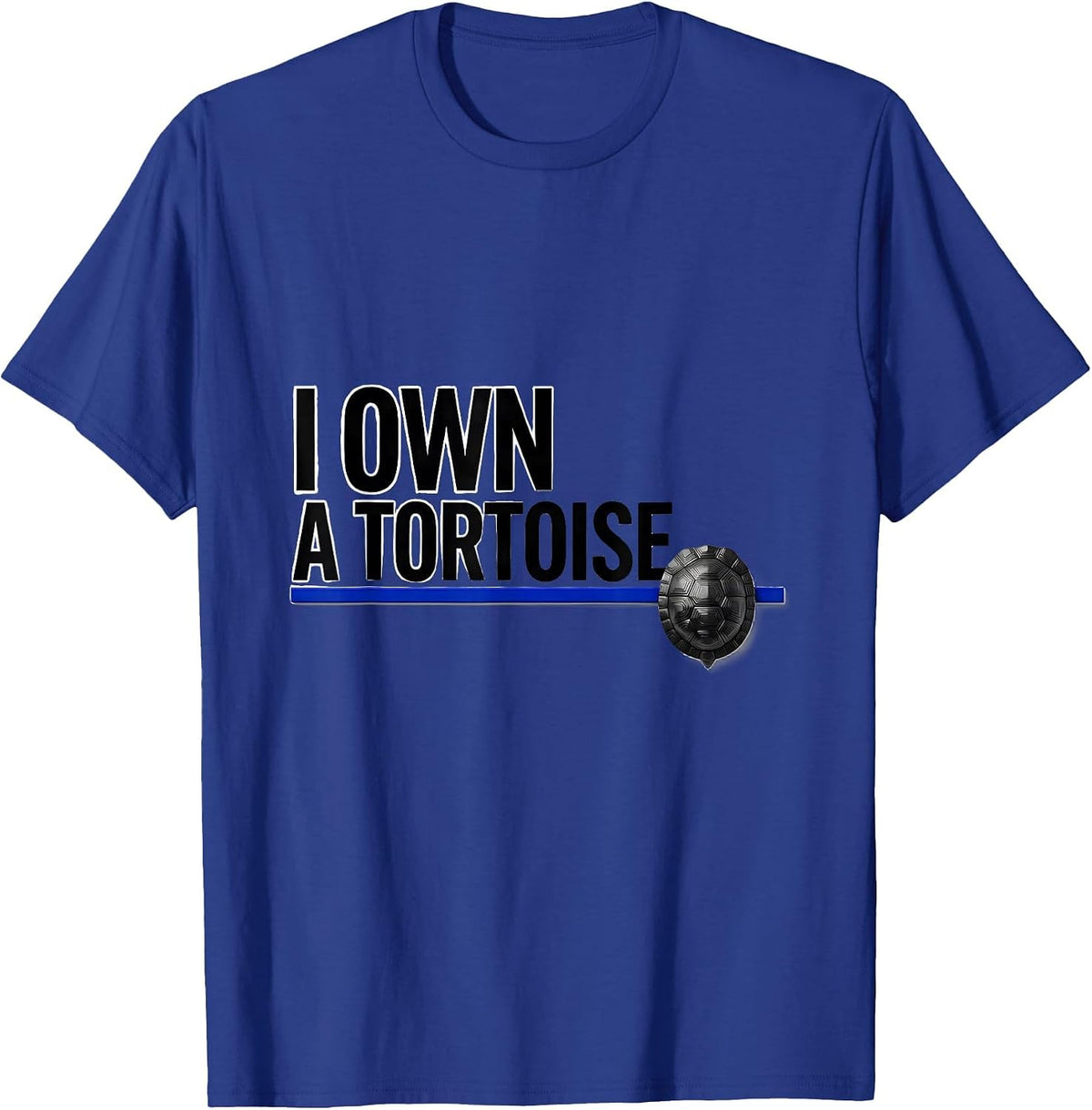 Men's I Own A Tortoise Funny Tortoise Lover Pet Humor T-Shirt - Royal Blue