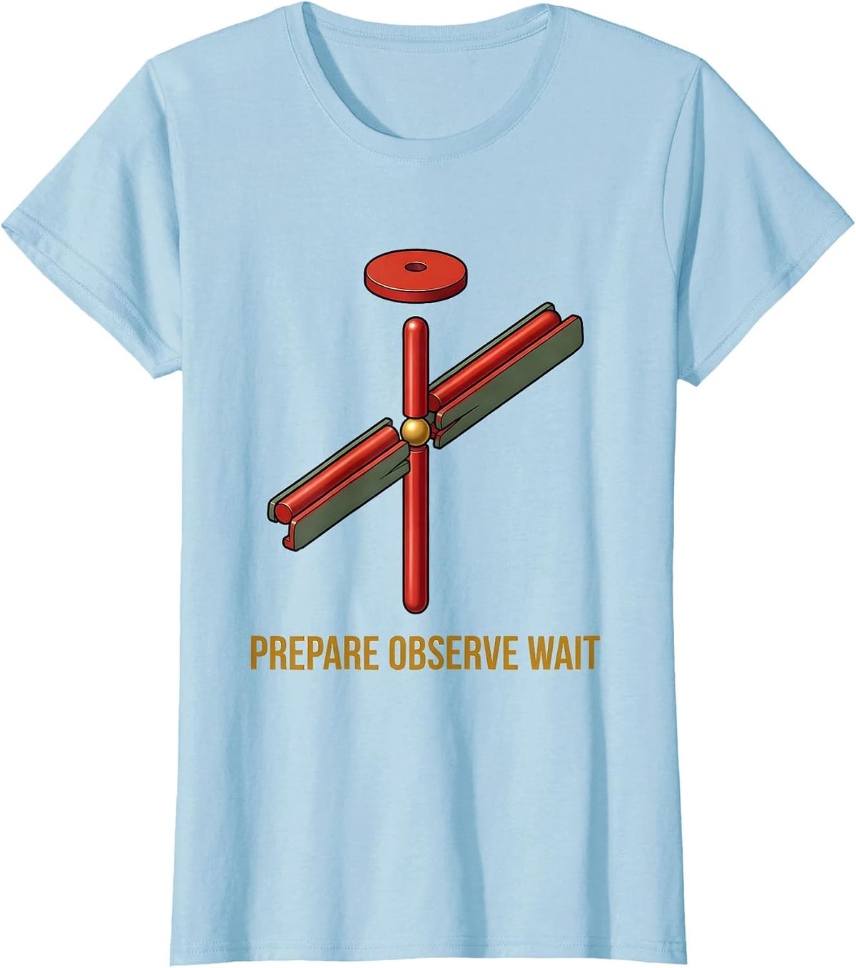 Prepare Observe Wait Montessori Teacher Philosophy Pride T-Shirt - Baby Blue