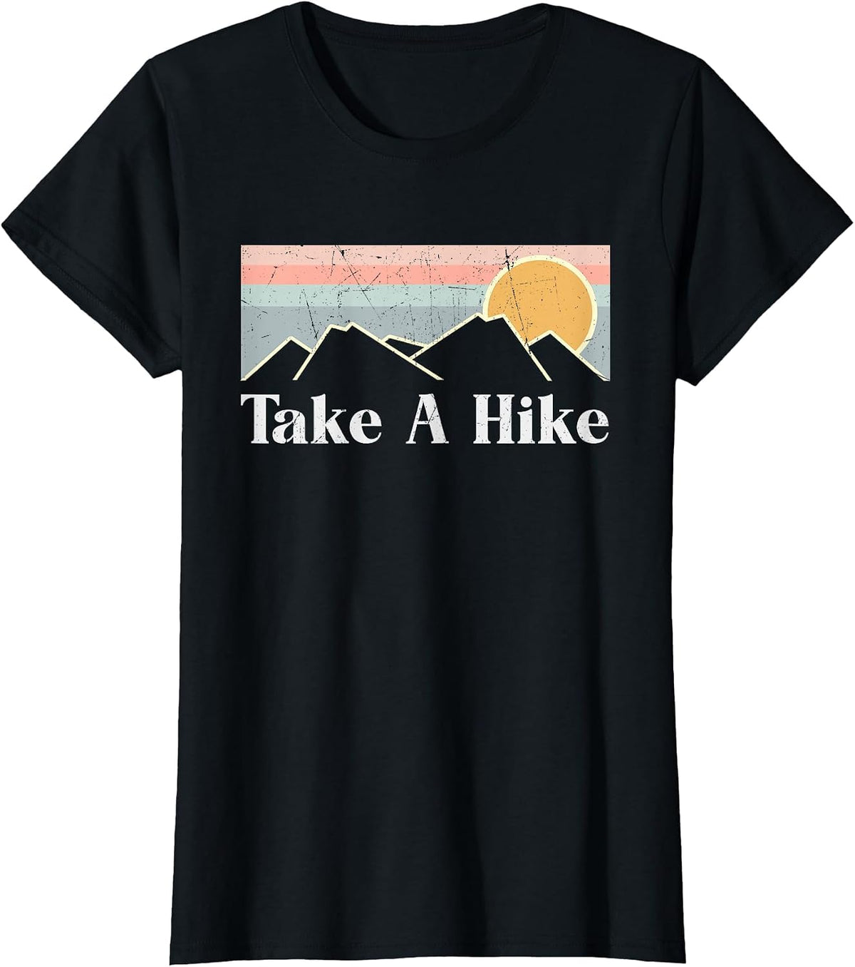 Vintage Camping Hiking Outdoor Mountain Take A Hike T-Shirt - Black