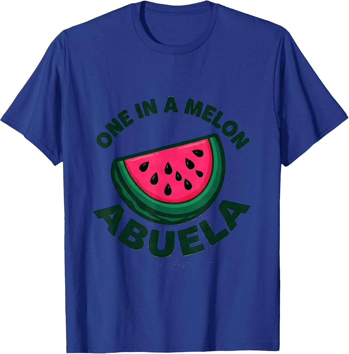 One In A Melon Abuela 1st Birthday Party Family Matching T-Shirt - Royal Blue