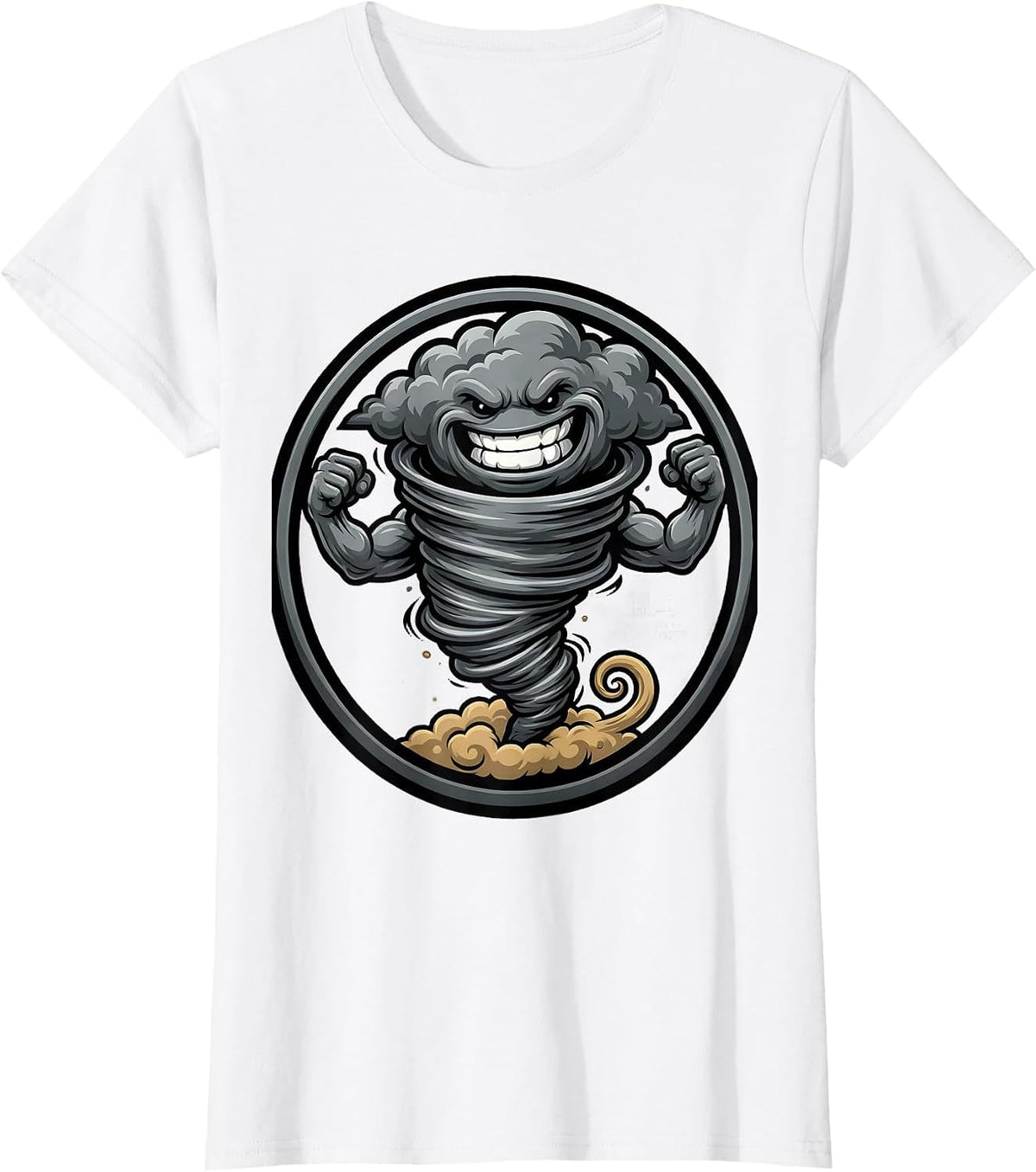 Women's Tornado Mascot Weather Enthusiast Storm Chaser T-Shirt - White