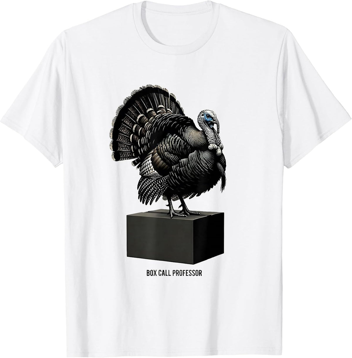 Men's Box Call Professor Funny Turkey Hunting Season Gift Humor T-Shirt - White