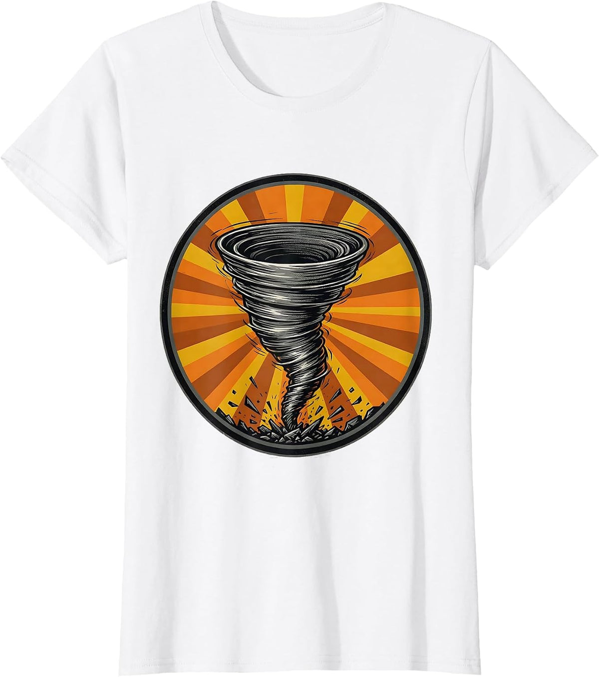Sealed Tornado Badge Storm Chaser Meteorology Humor T-Shirt - White