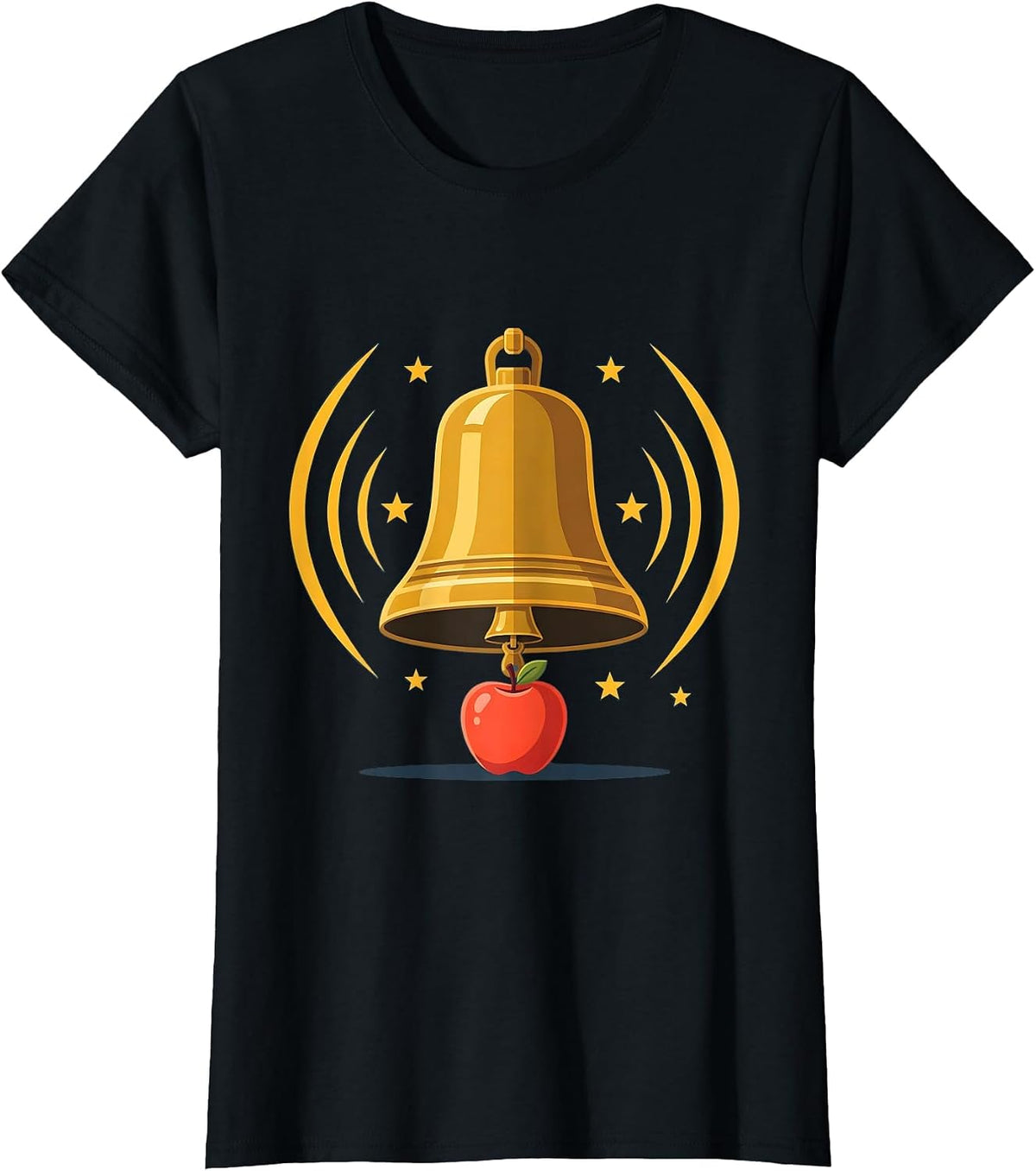 First Day of Kindergarten School Bell Ringing T-Shirt - Black