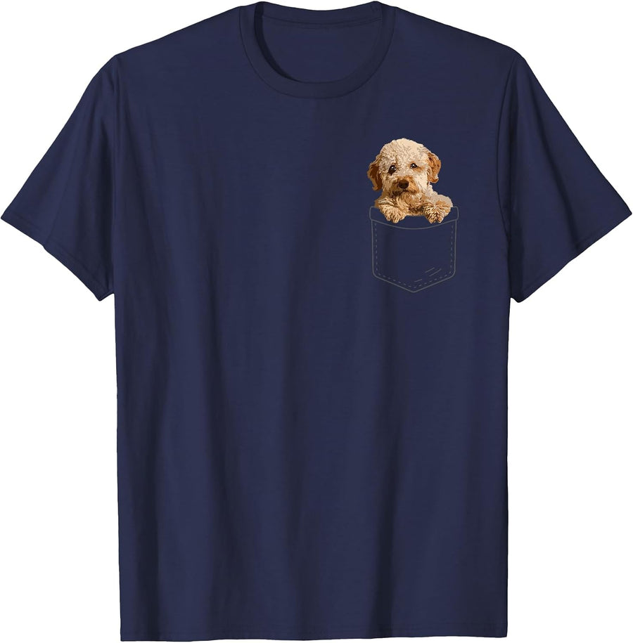 Cute Goldendoodle Design for Men Women Goldendoodle Doodle T-Shirt - Navy Blue
