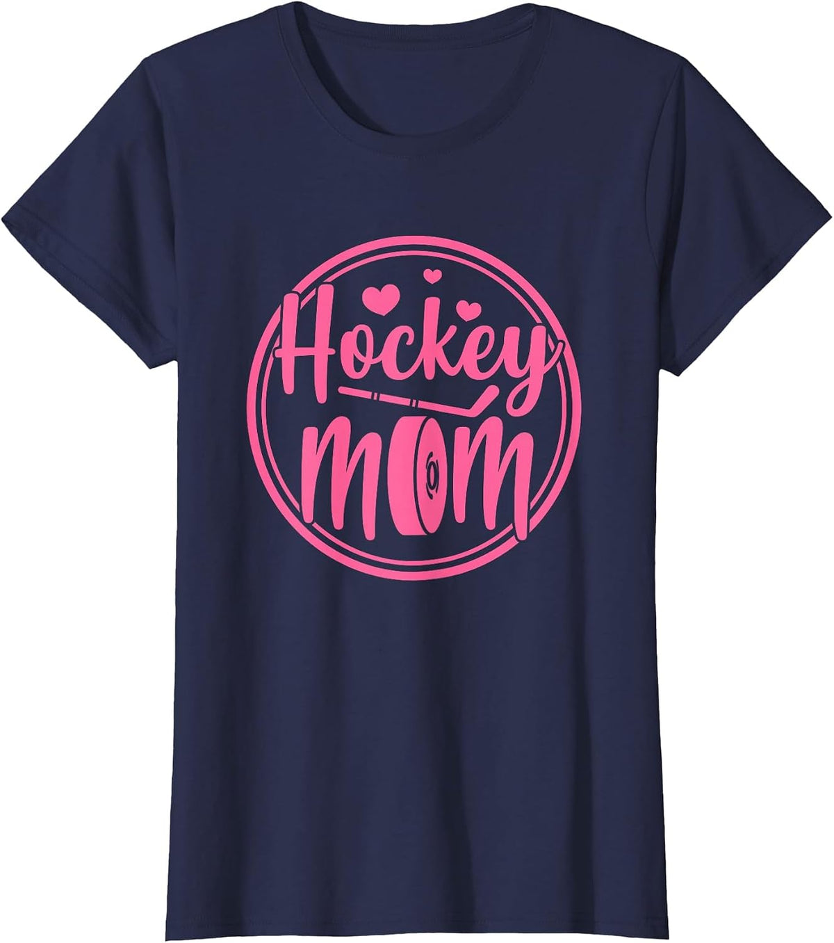Hockey Mom Ice Player Mother Mother's Day T-Shirt - Navy Blue