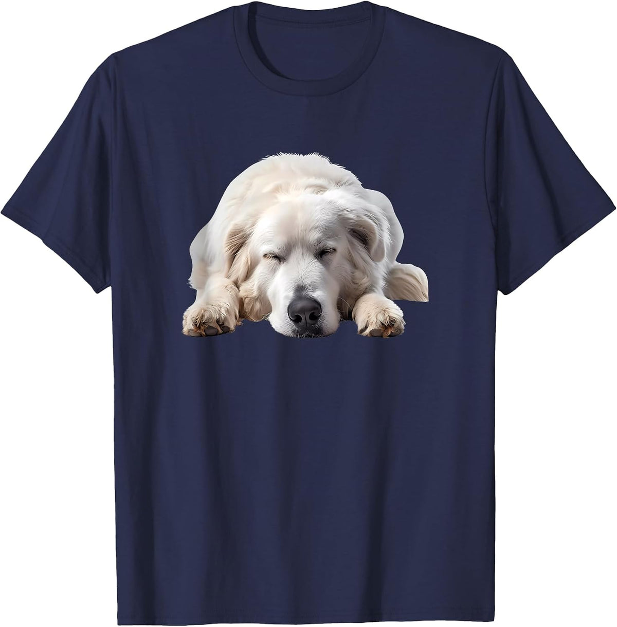 Lazy Maremma Sheepdog T-Shirt - Navy Blue
