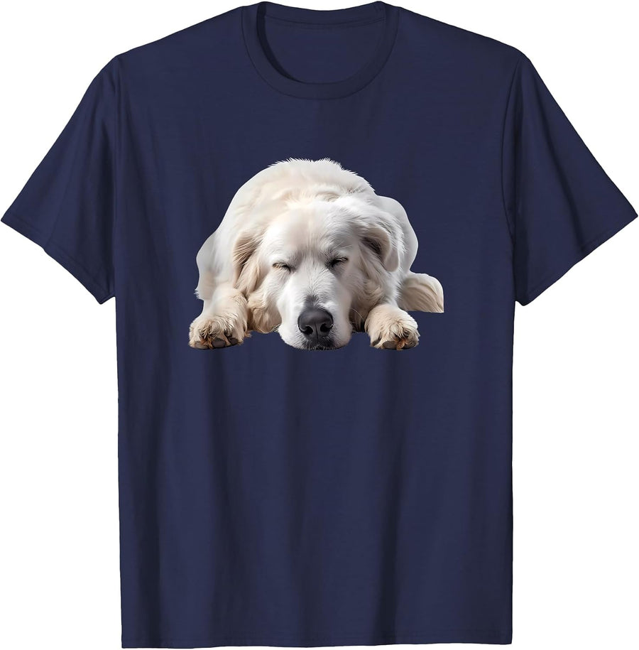 Lazy Maremma Sheepdog T-Shirt - Navy Blue