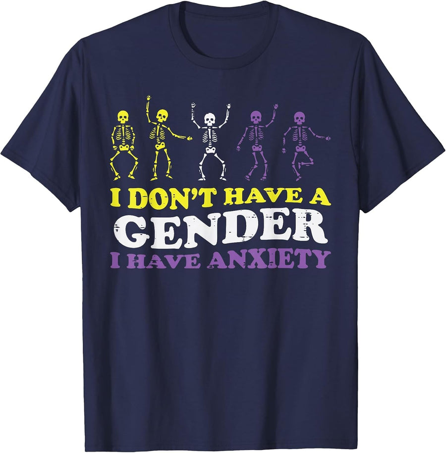 Nonbinary I Dont Have Gender Enby Pride Flag LGBTQ Men Women T-Shirt - Navy Blue