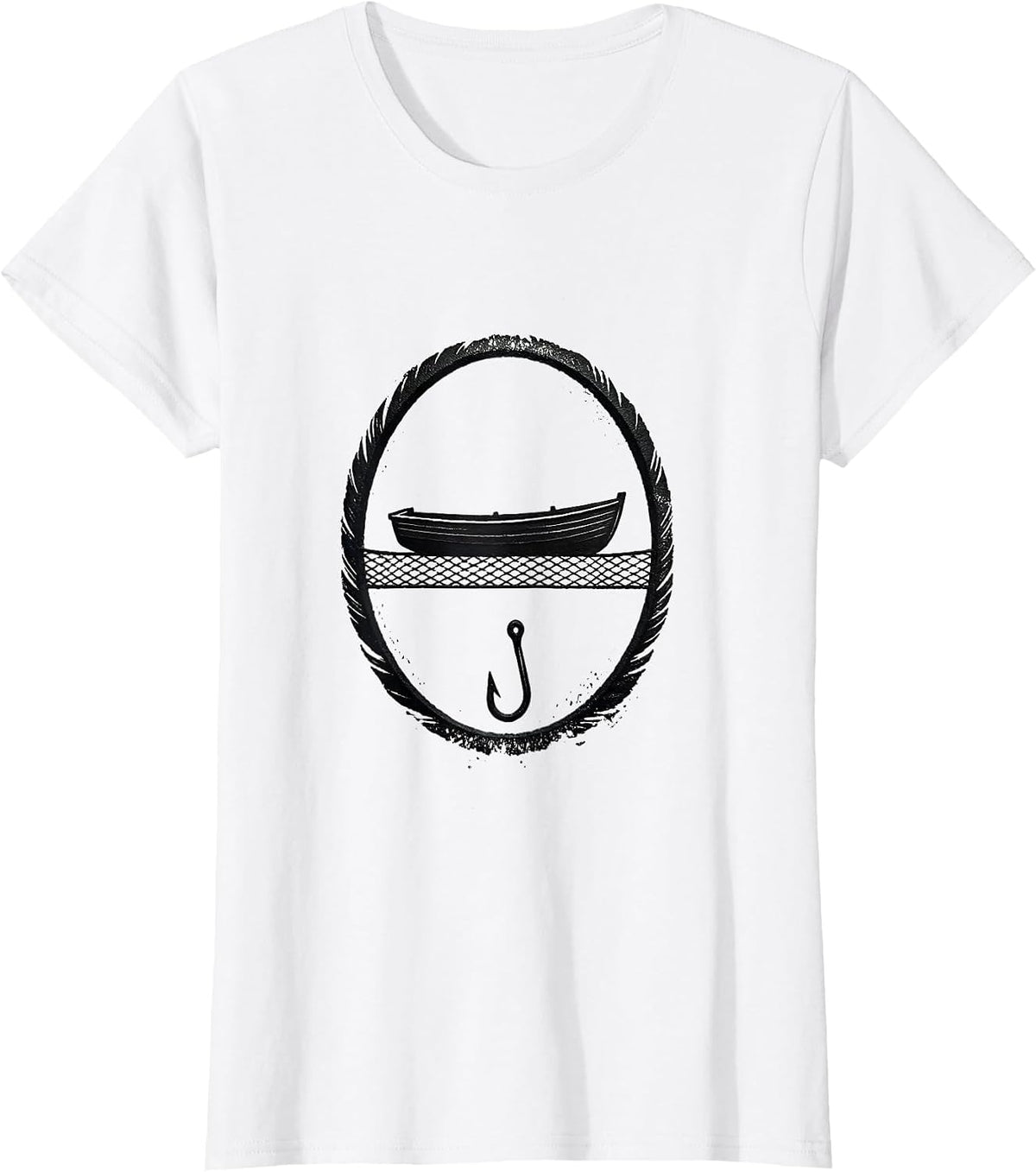 Christian Fisherman Seal Faith Symbol Rubber Stamp T-Shirt - White